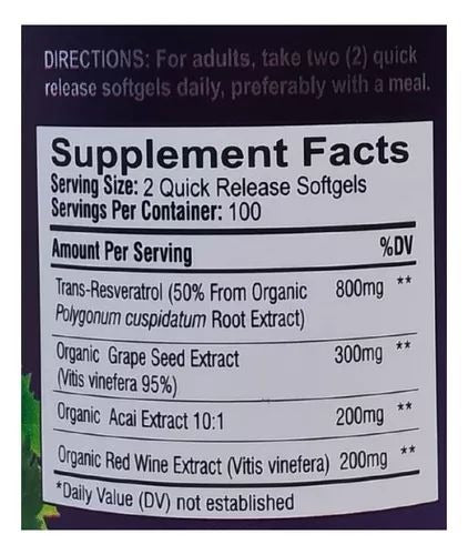 COMPRA 1 LLEVA 2 - Resveratrol Premium: Salud y Vitalidad - PAGUE AL RECIBIR