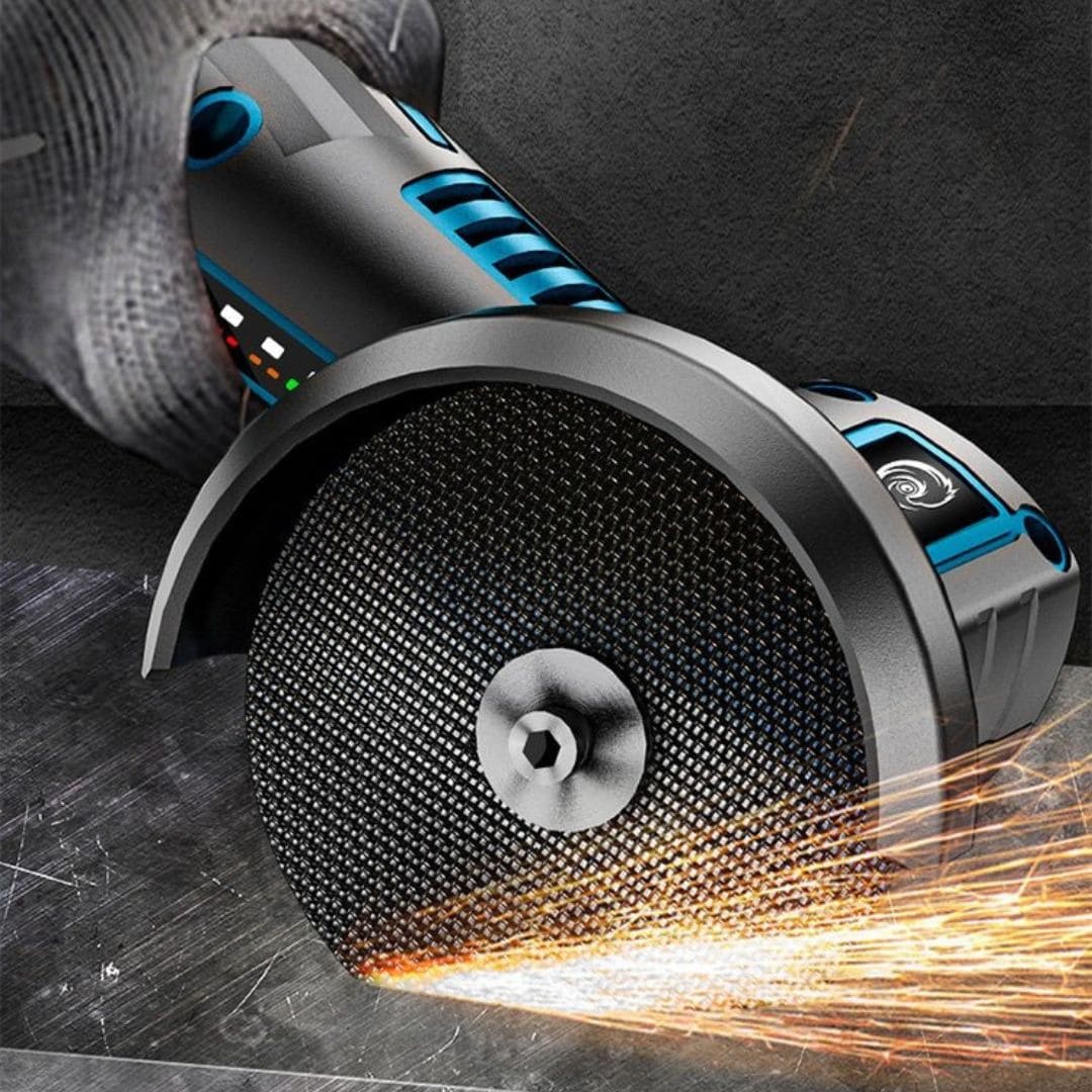 AMOLADORA ANGULAR POWER PLUS - KIT COMPLETO CON 2 BATERÍAS DE REGALO